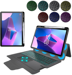 Husa cu Tastatura pentru Lenovo Tab P11 Pro Gen 2 11.2 - Techsuit KeyTab Pro - Black 