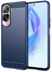 Husa pentru Honor 90 Lite - Techsuit Carbon Silicone - Blue 