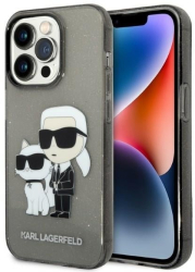Husa pentru iPhone 14 Pro - Karl Lagerfeld Hardcase Glitter KLHCP14LHNKCTGK - Karl&Choupette 