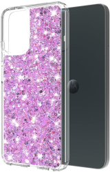 Husa pentru Motorola Moto G54 - Techsuit Sparkly Glitter - Magenta 