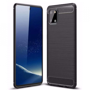 Husa pentru Samsung Galaxy Note 10 Lite - Techsuit Carbon Silicone - Black 