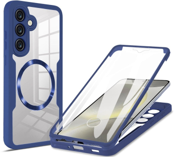 Husa pentru Samsung Galaxy S25 Plus + Folie - Techsuit ColorVerse 360 MagSafe Series - Blue 