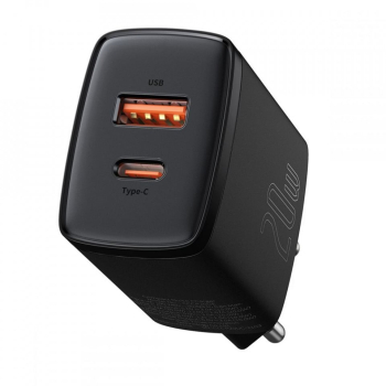 Incarcator retea Baseus Compact QC U+C 20W negru