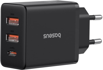 Incarcator retea Baseus Cube Fast Charge 2U+C 30W negru 