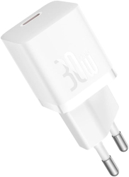 Incarcator retea Baseus GaN5 Fast Charge mini 1C 30W Alb 