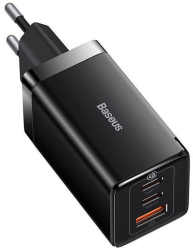 Incarcator retea Baseus GaN5 Pro Fast Charge 2C+U 65W + cablu USB-C 100W 1m negru