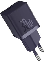 Incarcator Type-C Fast Charging GaN 30W + Cablu Type-C 100W 1m - Baseus P10110902523-00 - Midnight Purple
