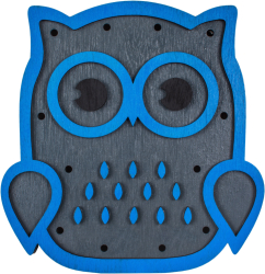 Lampa Personalizabila HandyHands din lemn Bufnita Inteleapta - 19 L x 20 H cm 
