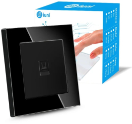 Priza internet RJ45 Cat6 Rama sticla securizata iUni SD Black