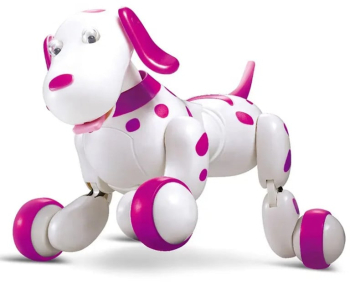 Robot Catel interactiv iUni Smart-Dog telecomanda cu 24 comenzi Alb-Roz 