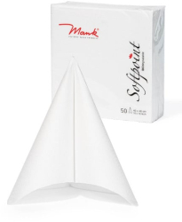 Servetele de masa festive Softpoint - Albe / 40x40 cm / 50 buc 