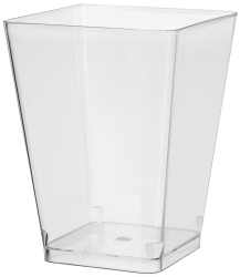 Set 10 cupe pentru desert piramidal plastic transparent 160 ml 58 x 58 x 75 mm 
