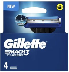 Set Rezerve lama de ras Gillette MACH 3 TURBO 4 buc 