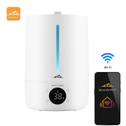 Umidificator de aer cu ultrasunete 2 in 1 ETA Moisty Smart 2629 0000 5 litri 25 W LCD aromaterapie alb 