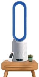 Ventilator electric 8 trepte paleta rotativa telecomanda albastru 