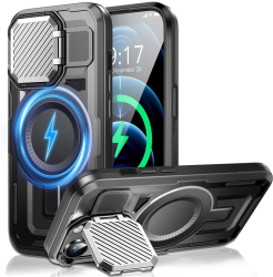 Husa pentru iPhone 12 Pro Max / iPhone 13 Pro Max - Techsuit CamVault MagSafe - Black 