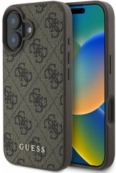 Husa pentru iPhone 16 Plus - Guess Hardcase 4G Classic GUHCP16MG4GFBR - Brown 