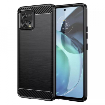 Husa pentru Motorola Moto G72 - Techsuit Carbon Silicone - Black 