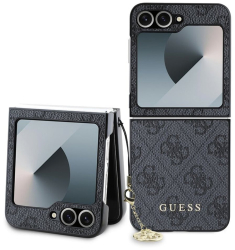 Husa pentru Samsung Galaxy Z Flip6 - Guess Hardcase 4G Charm GUHCZF6GF4GGR - Black 