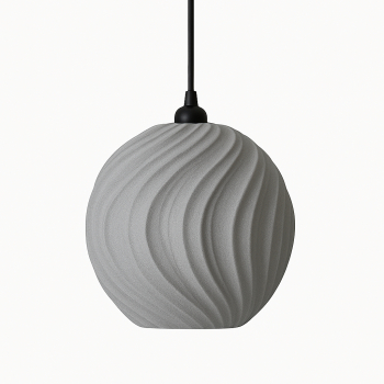 Lampa suspendata Sani Atina E27 material ecologic PLA 246 x 248 x H 210 mm gri 