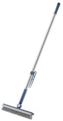 Perie de Curatare pentru Podele si Rosturi Flippy Lungime Maner 105 cm Capat Pivotant 180 Grade Peri din PP Otel si Plastic Cleste pentru 