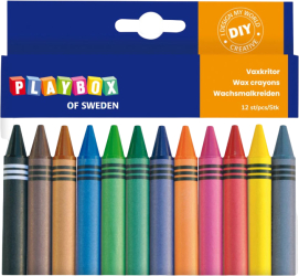 Set 12 creioane colorate cerate groase cu diametrul de 11 mm 