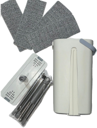 Set de Curatenie Flippy Mop si Galeata Capacitate 5.7 l 4 Rezerve Microfibra Incluse Plastic Utilizare Umeda/Uscata Stoarcere Fara Maini 