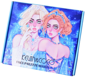 Set de Machiaj Kevin&Coco 30 de Culori Farduri de Pleoape Iluminatoare Lichide Lip Gloss-uri Blush Glitter Model Regina Ghetii 
