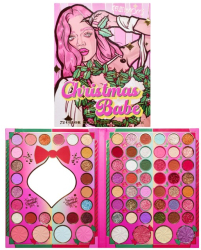 Set de Machiaj Kevin&Coco 72 de Culori Paleta de Farduri Iluminatoare Blush Model Christmas Babe Oglinda Glob 25.5x20x1.7 cm Multicolor 