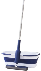 Set Mop Telescopic cu Galeata Pliabila Flippy Albastru 32 cm Maner Reglabil 140 cm Sistem de Stoarcere Eficient 
