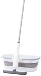 Set Mop Telescopic cu Galeata Pliabila Flippy Gri 32 cm Maner Reglabil 140 cm Sistem de Stoarcere Usor si Eficient 