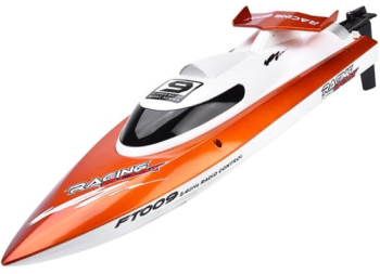 Barca cu telecomanda iUni FT009 Top Speed Racing Flipped Boat Portocaliu