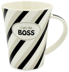 Cana din portelan personalizata cu mesaj & I am the BOSS& 