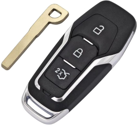 Carcasa Cheie Auto Techstar Compatibila Ford Mondeo Mustang Focus Fusion S-Max Galaxy Explorer cu 3 butoane si Lama HU101 