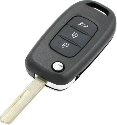 Carcasa Cheie Tip Briceag Techstar pentru Renault Kadjar Captur Megane Clio Koleos Scenic Laguna Fluence - 3 Butoane 