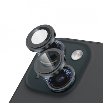 Folie pentru iPhone 15 / iPhone 15 Plus - Lito S+ Camera Glass Protector - Black