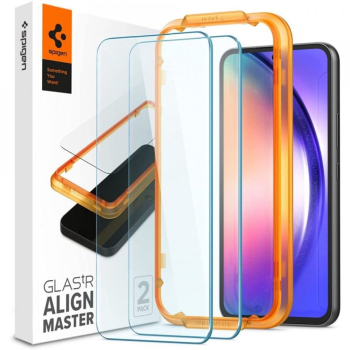 Folie pentru Samsung Galaxy A54 set 2 - Spigen Glas.tR Align Master - Clear 