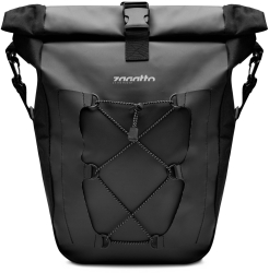 Geanta portbagaj bicicleta Zagatto R Neagra 29L 32x16x45 cm Impermeabila Cu elemnete reflectorizante Spatioasa Bretea de umar detas 