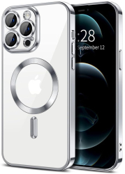 Husa pentru iPhone 12 Pro Max - Techsuit Luxury Crystal MagSafe - Silver 