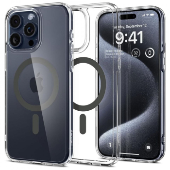 Husa pentru iPhone 15 Pro Max - Spigen Ultra Hybrid MagSafe - Carbon Fiber 