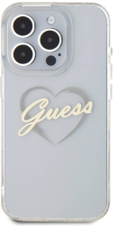 Husa pentru iPhone 16 Pro - Guess Hardcase IML Heart GUHCP16LHCHGSPT - Clear 