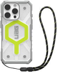 Husa pentru iPhone 16 Pro Max - UAG Pathfinder Clear MagSafe - Active Neon Lanyard 