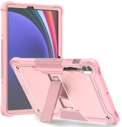 Husa pentru Samsung Galaxy Tab S9 Plus / S10 Plus + Folie - Techsuit Rugged TabShell - Rose Gold 