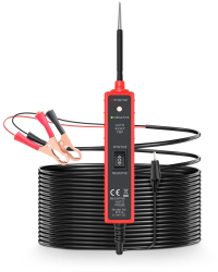 Tester Multifunctional Techstar® Portabil pentru Circuite Auto 6V-24V DC cu Cablu de 5 metri Protectie la Suprasarcina 8A si Test de Po 