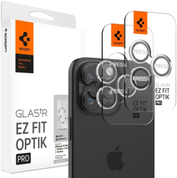Folie Camera pentru iPhone 14 Pro / Pro Max / 15 Pro / Pro Max / 16 Pro / Pro Max set 2 - Spigen Glas.tR Optik EZ Fit Pro - Clear 
