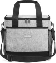 Geanta termoizolanta pentru picnic Zagatto R Alaska Gri 15L 27x21x27.5 cm Impermeabile Usor de curatat Pliabila Bretea de umar aju 