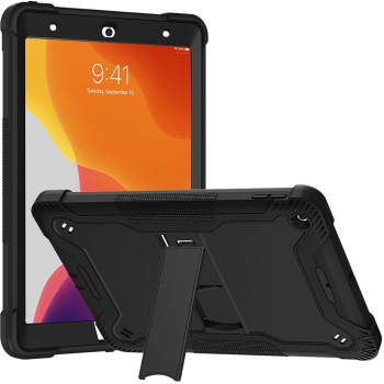 Husa pentru iPad 10.2 2019/2020/2021 + Folie - Techsuit Rugged TabShell - Black 