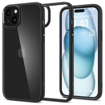 Husa pentru iPhone 15 - Spigen Ultra Hybrid - Matte Black 