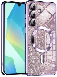 Husa pentru Samsung Galaxy A16 4G / A16 5G - Techsuit Luxury Glitter MagSafe - Light Purple 