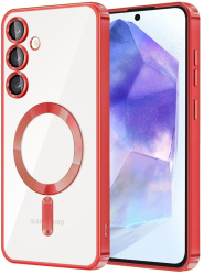 Husa pentru Samsung Galaxy A55 5G - Techsuit Luxury Crystal MagSafe - Red 